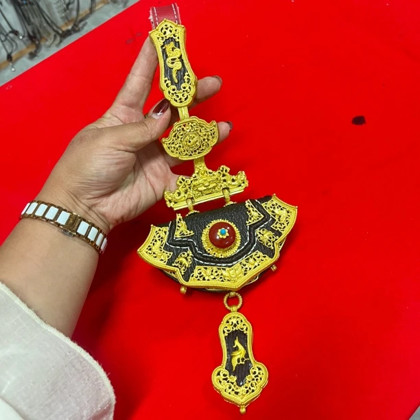 2024新款邮政包邮藏式黄铜镀金纯手工藏装配饰腰间挂件饰品不掉色