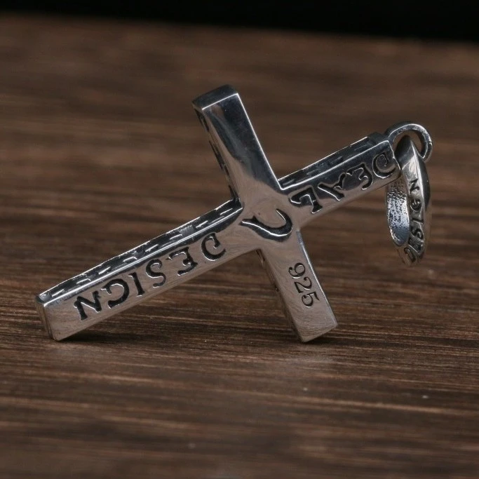 吊坠925银 Deal Design十字架纯银925制作简约男女复古吊坠手工