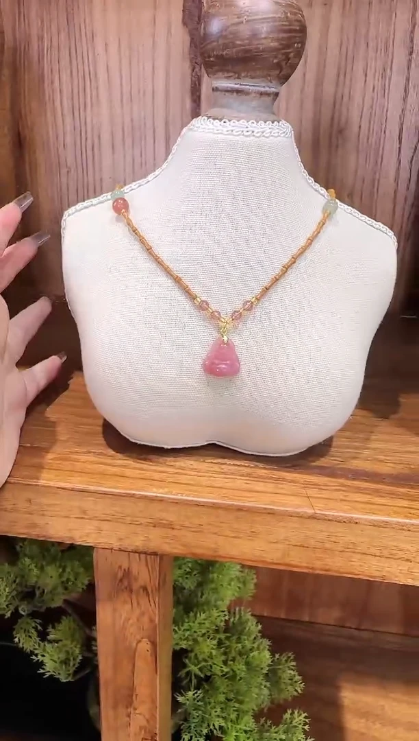 【闪购商品】橄榄核吊坠橄榄核小竹节子意项链6*3mm