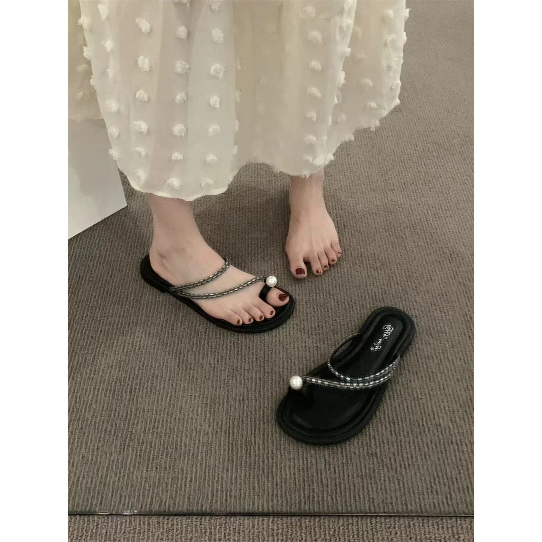 百搭夏季沙滩凉拖鞋平底仙女风网红休闲软底小众防滑ins韩版601