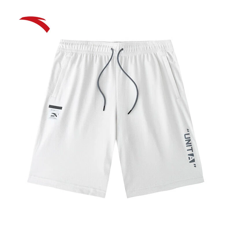 ANTA/安踏抗菌针织五分裤男裤夏季篮球跑步系带运动短裤152427323