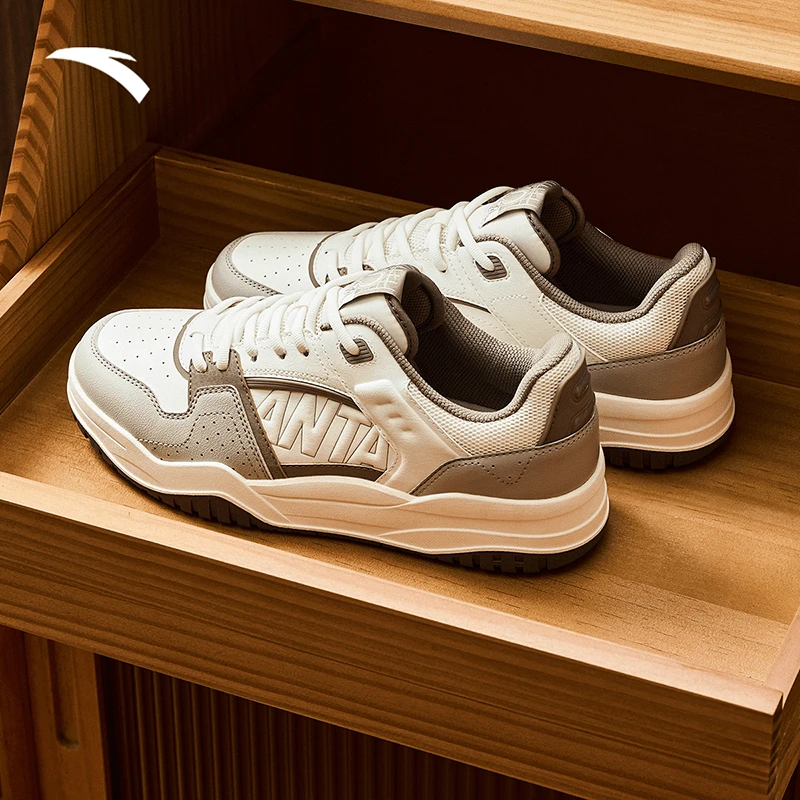 安踏满贯板鞋男女厚底增高运动鞋潮流复古百搭拼接鞋子男款休闲鞋