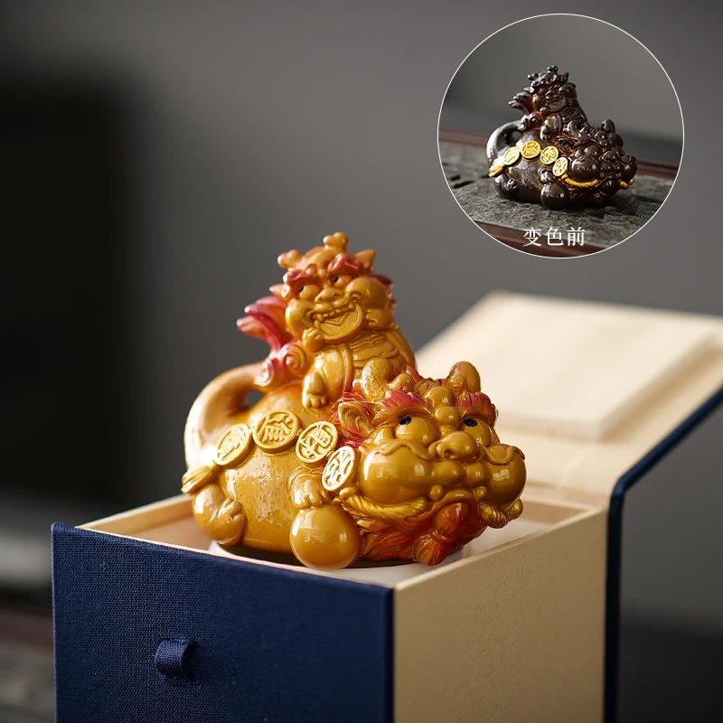 貔貅变色茶宠摆件精品可养茶台茶盘茶道摆设茶玩茶室玄关桌面装饰