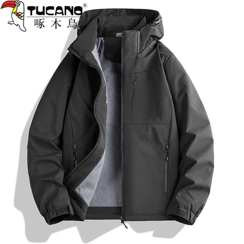 【官方品牌】啄木鳥秋冬季外套2025新款宽松运动情侣款百搭入秋外套