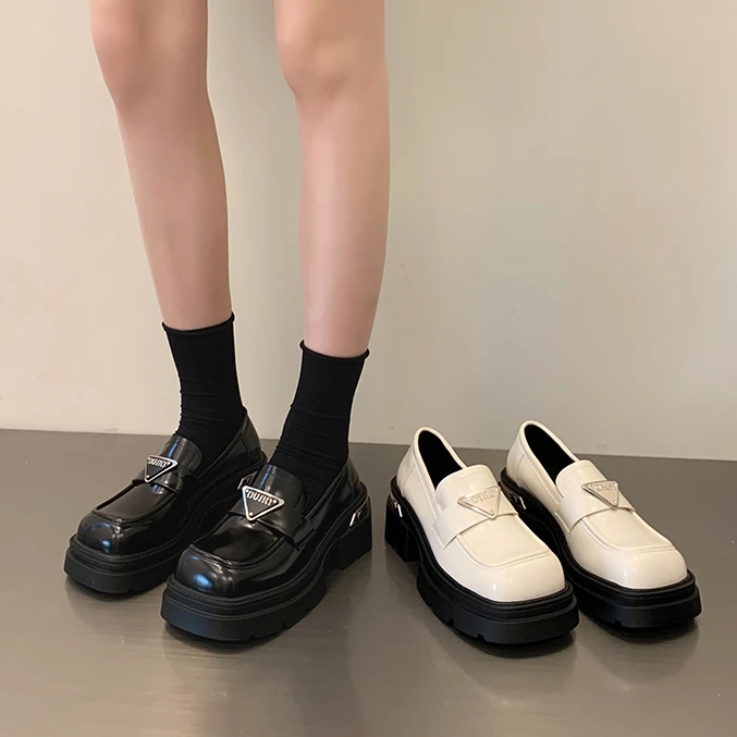 蓝珍珠lanzhenzhu乐福鞋女2023新款jk小皮鞋英伦风百搭单鞋823-5