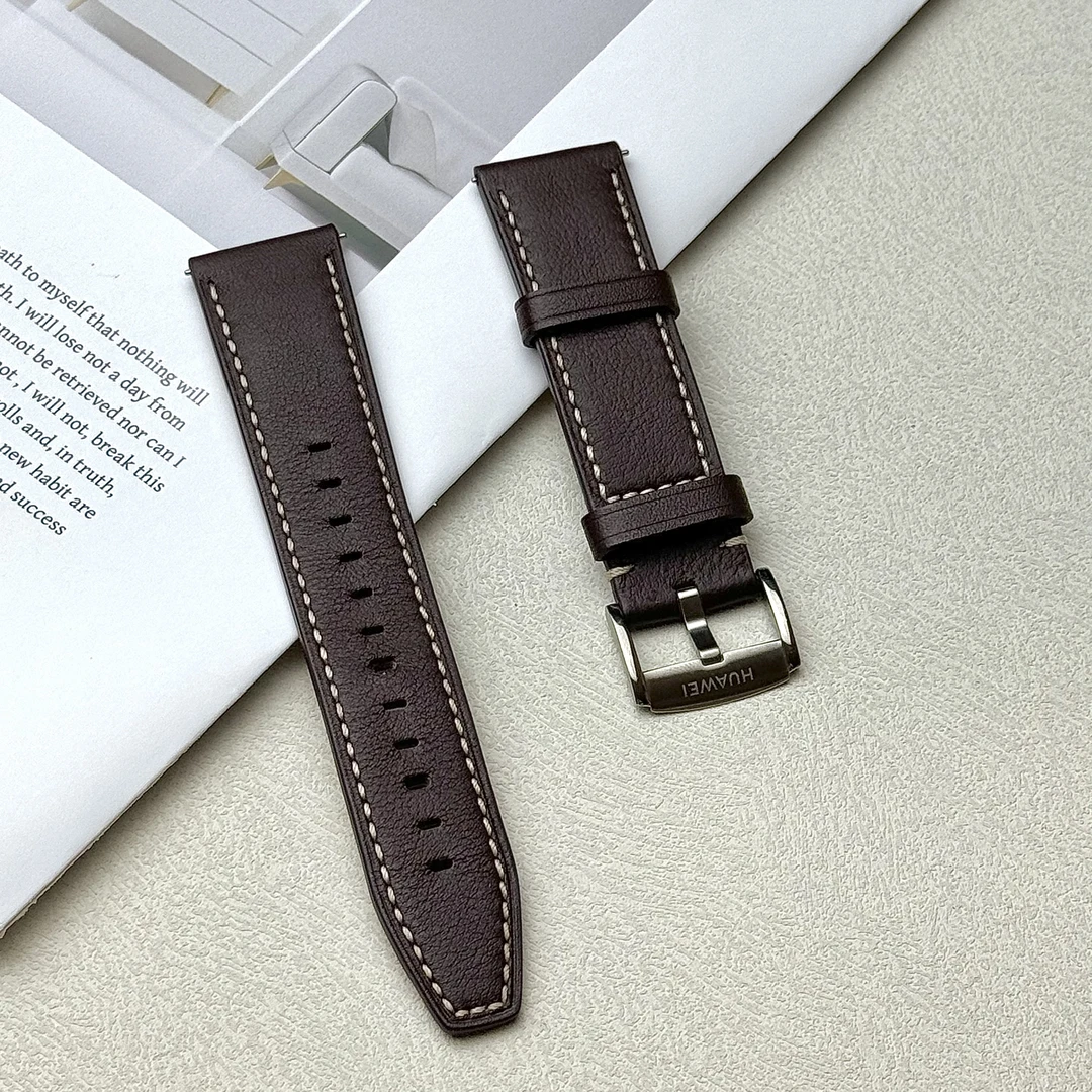 【原装拆机】适用华为watch4pro木星棕原装皮表带GT4原装氟橡胶表带