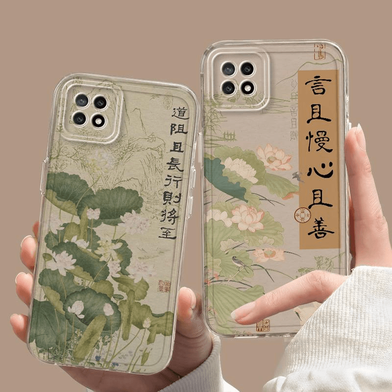 oppoa53网红新款国风古诗词全包透明太空手机壳创意小众防摔保护