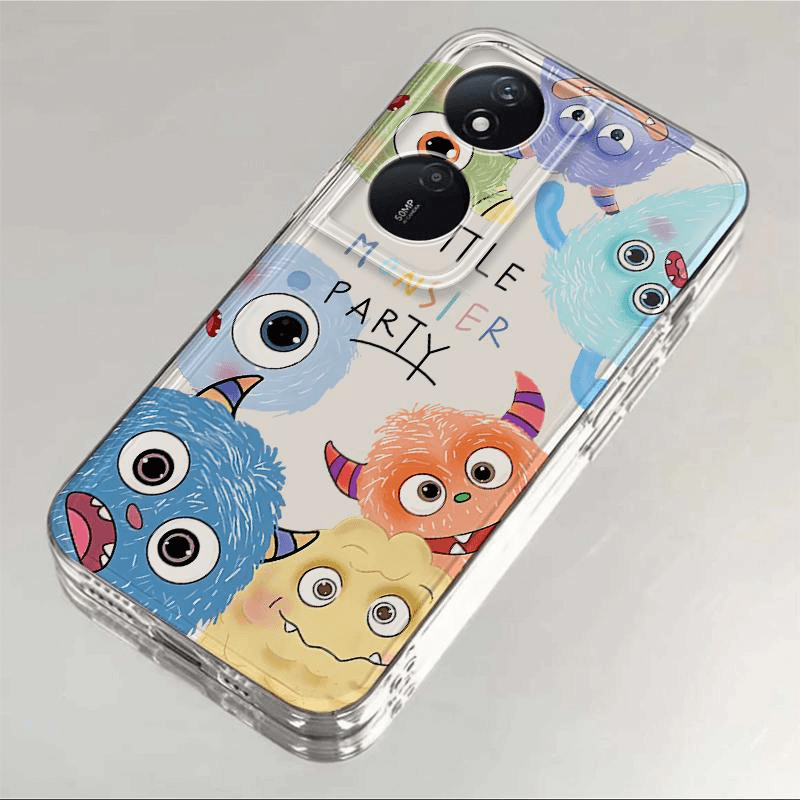 华为荣耀畅玩50plus网红涂鸦小怪兽透明手机壳不发黄卡通创意全包