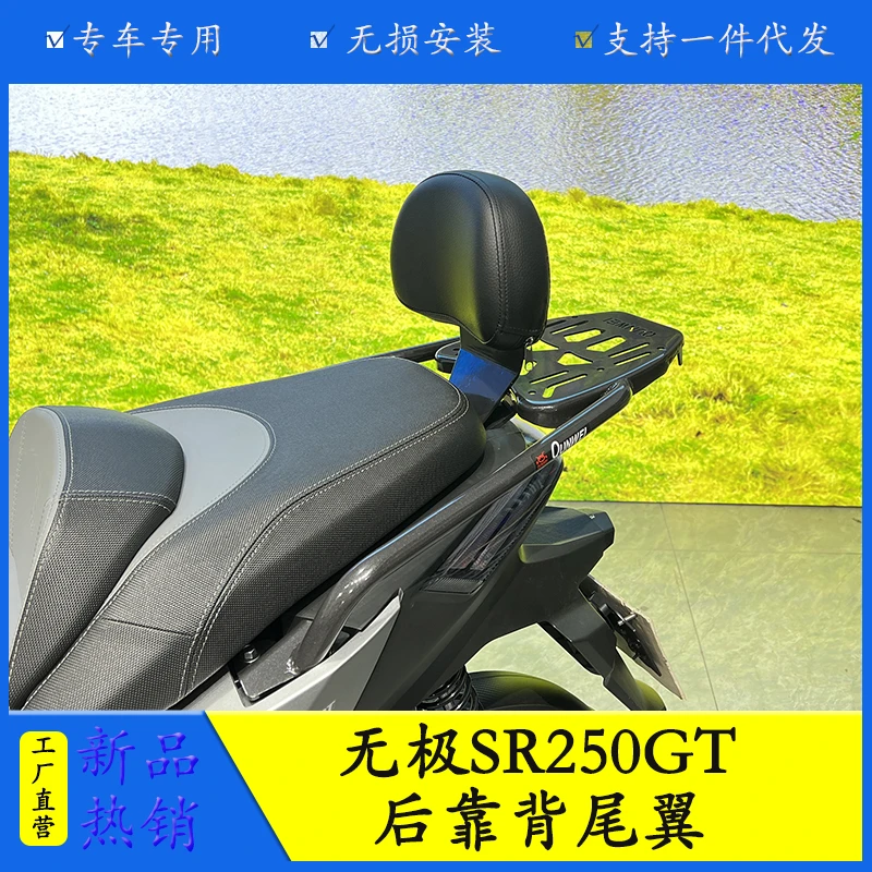 适用隆鑫无极SR250GT靠背腰托护板后座护腰靠腰改装LX250T后靠背