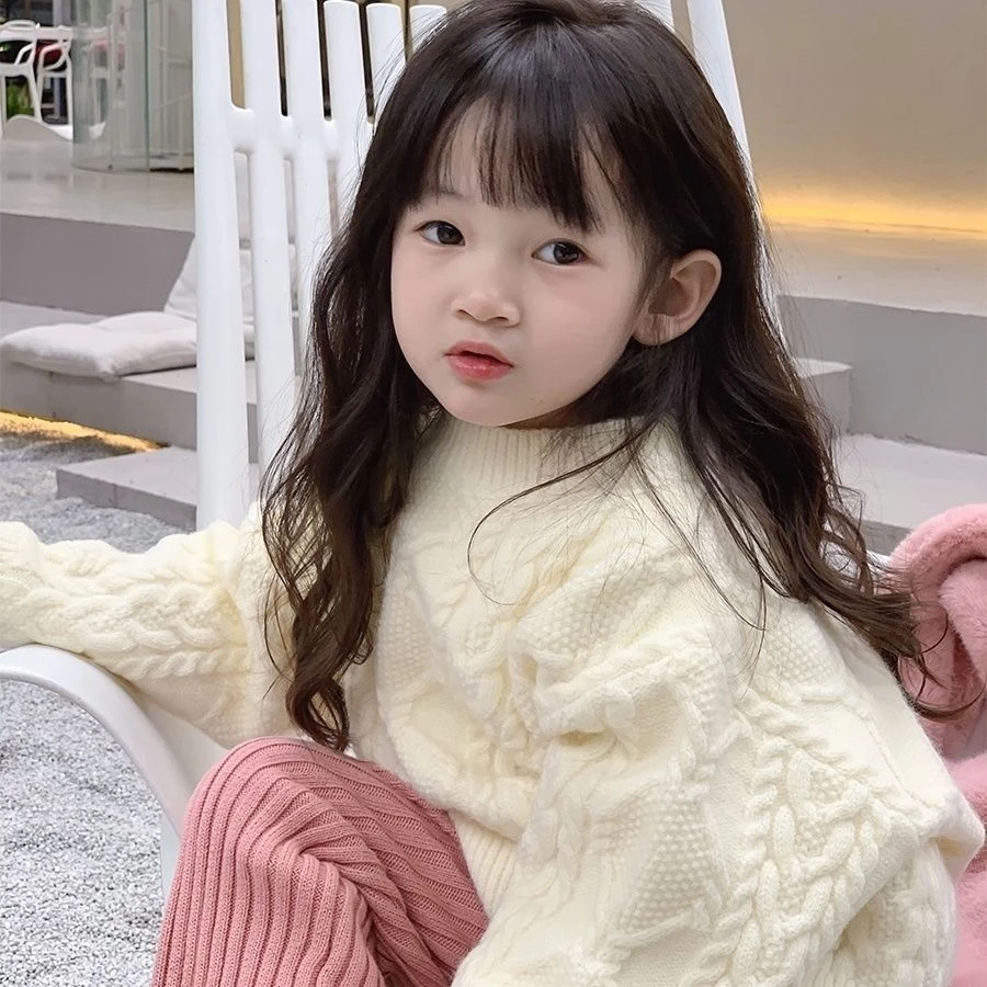 女童毛衣宝宝针织衫洋气毛衣秋冬款打底小孩套头毛衣儿童针织衫衣