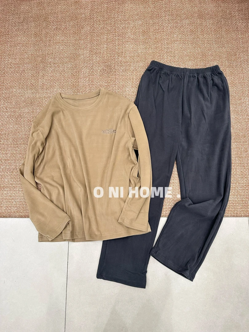 【欧尼家】男士Smile双面德绒家居服