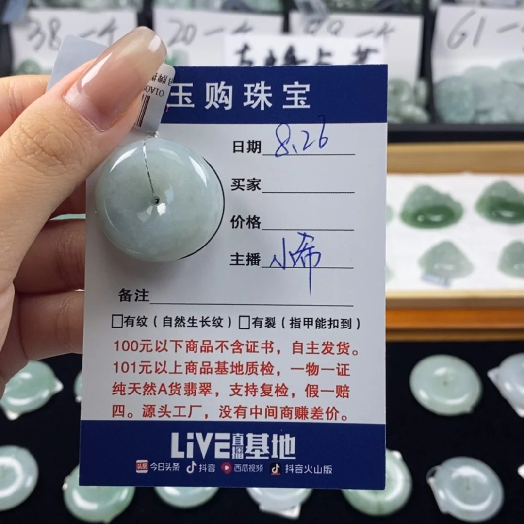 【闪购商品】翡翠颈饰未镶嵌平安扣