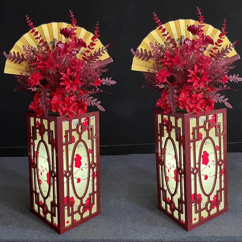 中式婚庆方柱路引结婚舞台布置灯光摆件中式婚礼路引灯