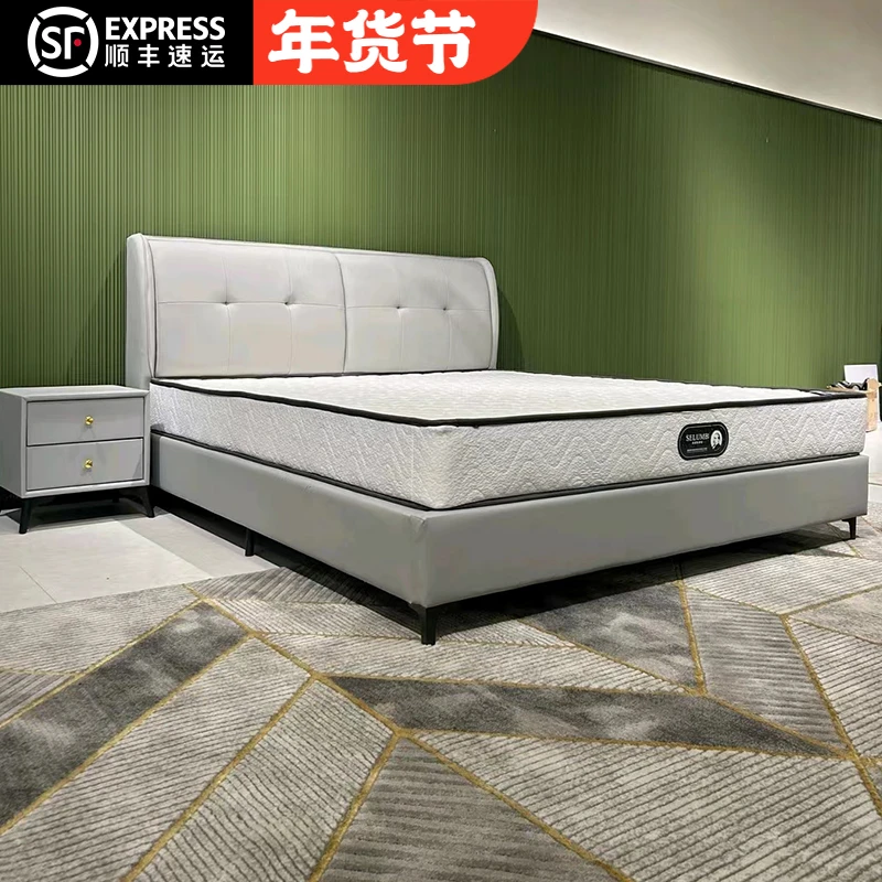 【春节产品 不保价】MPX02-3SS#主卧床意式皮床双人床婚床皮艺床