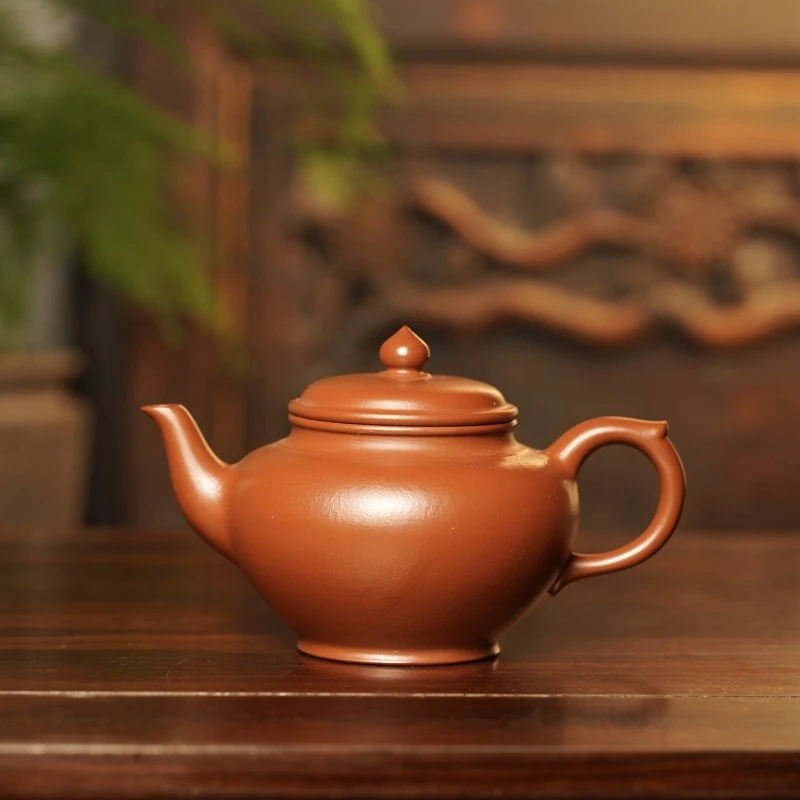 紫砂壶 原矿老朱泥 笑樱壶 李志鑫作 容量280ml