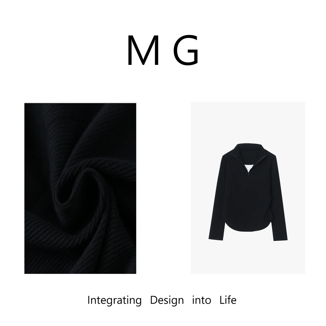 木小妹MUAN：《纽约上衣》新款定制纽约系列假两件长袖上衣YJ-23526