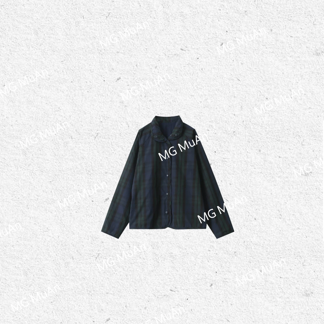 木小妹MUAN：《苏黎世外套》定制复古格子长袖外套女AL-3372