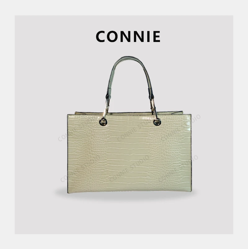 【康妮甄选】女士潮流时尚经典气质百搭单肩包RA-3270-灰色