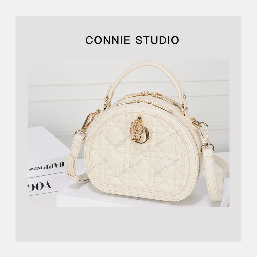 【康妮甄选】女士潮流时尚经典百搭气质手提包GQ-1755-米白