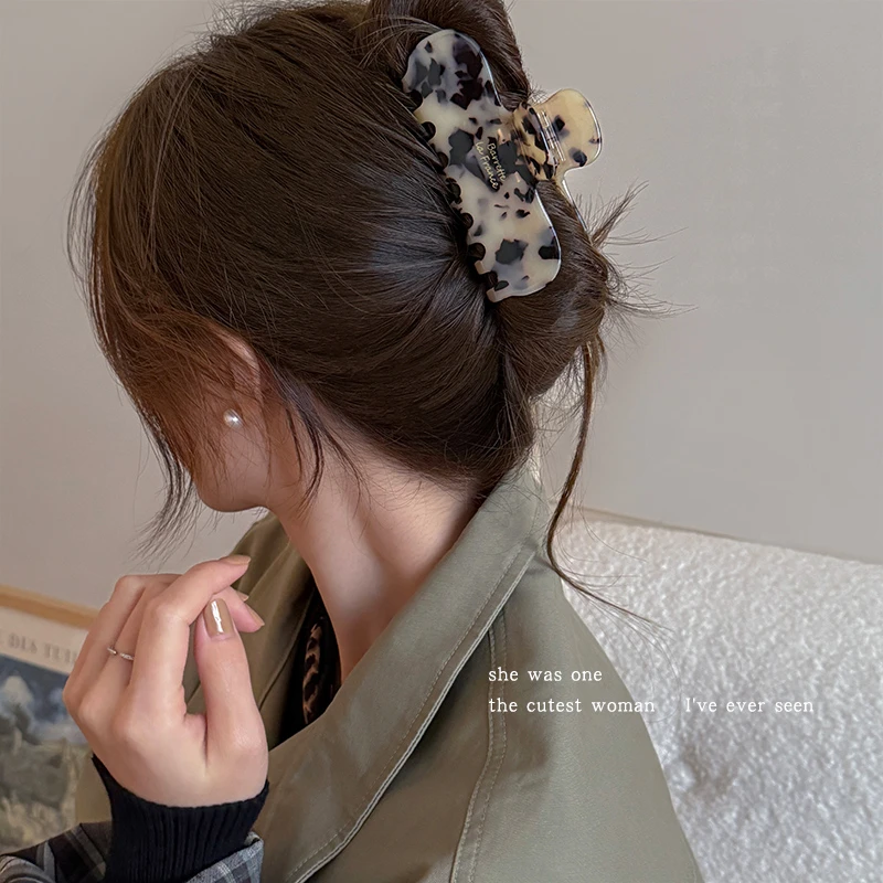 韩式France醋酸发夹女新款高级感气质盘发夹抓夹头饰鲨鱼夹子发饰