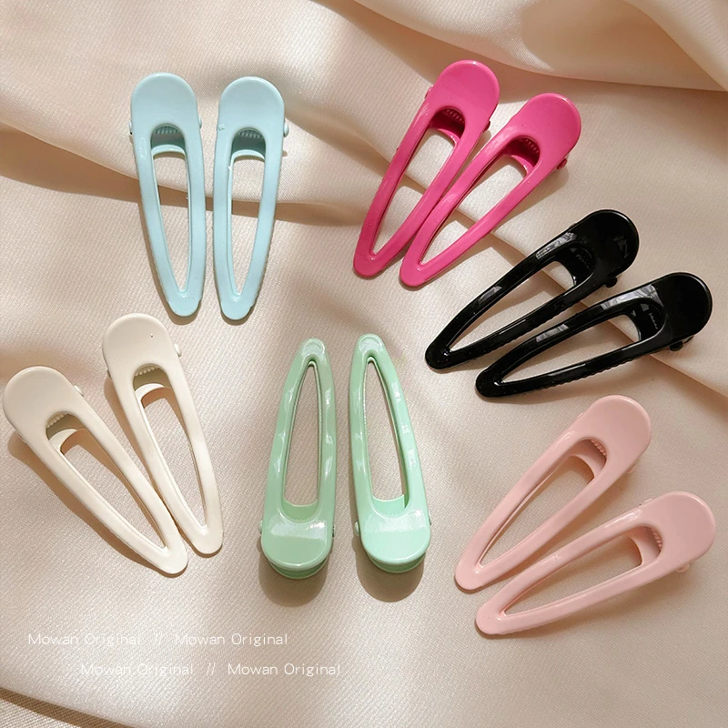 可爱奶油色系水滴发夹女前额刘海碎发夹子边夹侧边发卡鸭嘴夹发饰