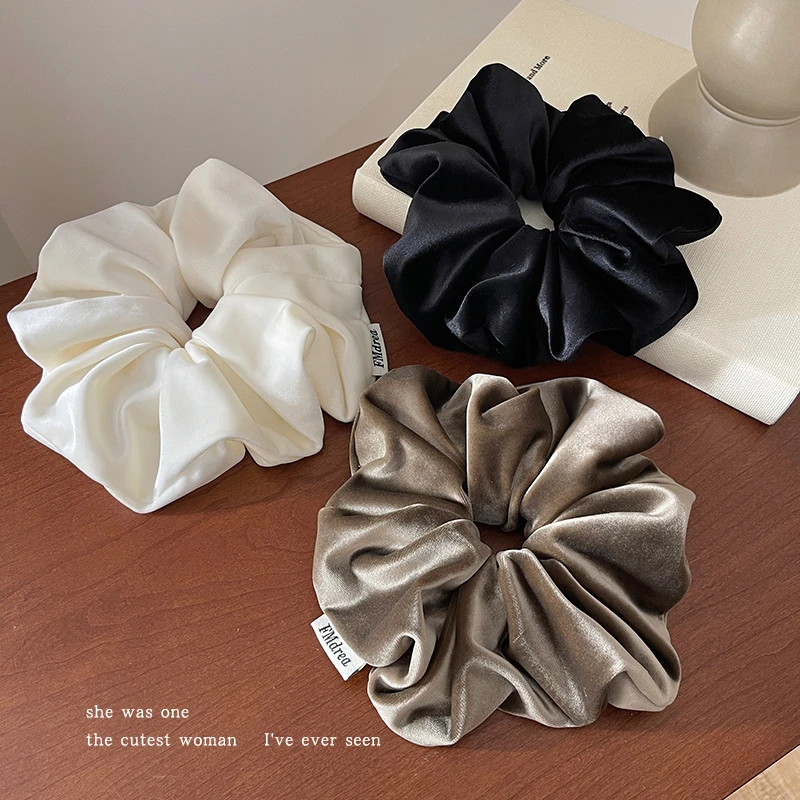 复古法式丝绒大肠发圈女高级感扎马尾发绳气质橡皮筋头绳发饰早春
