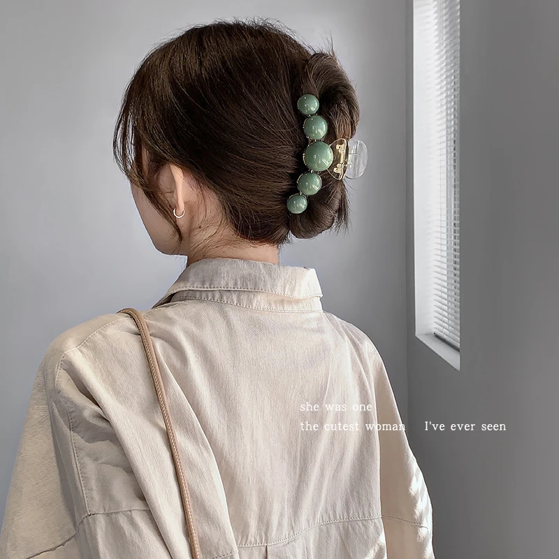 发夹头饰发夹女后脑勺发抓半扎发夹子鲨鱼夹发卡发饰抓夹ins优雅