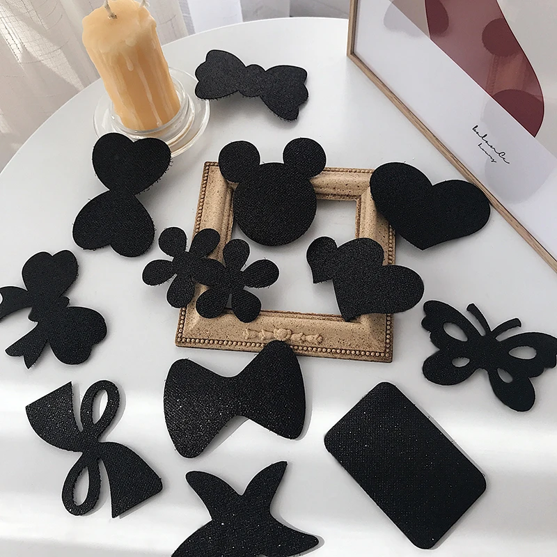 碎发刘海夹粘头发粘刘海发帖碎发神器魔法贴黑色魔术成人煤球发夹