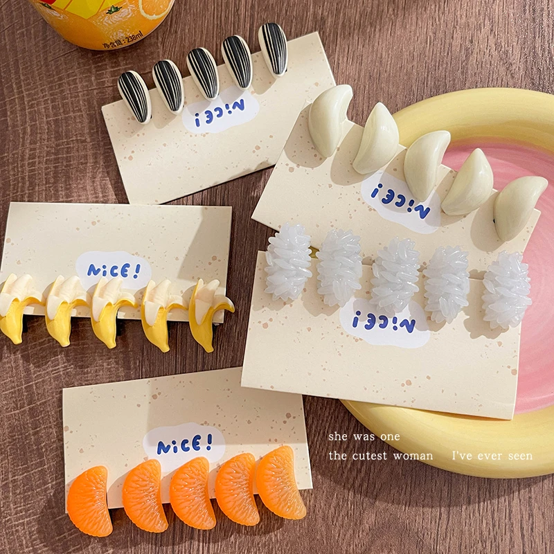 趣味仿真水果发夹侧边碎发小夹子迷你发卡头饰女童刘海侧边夹发饰