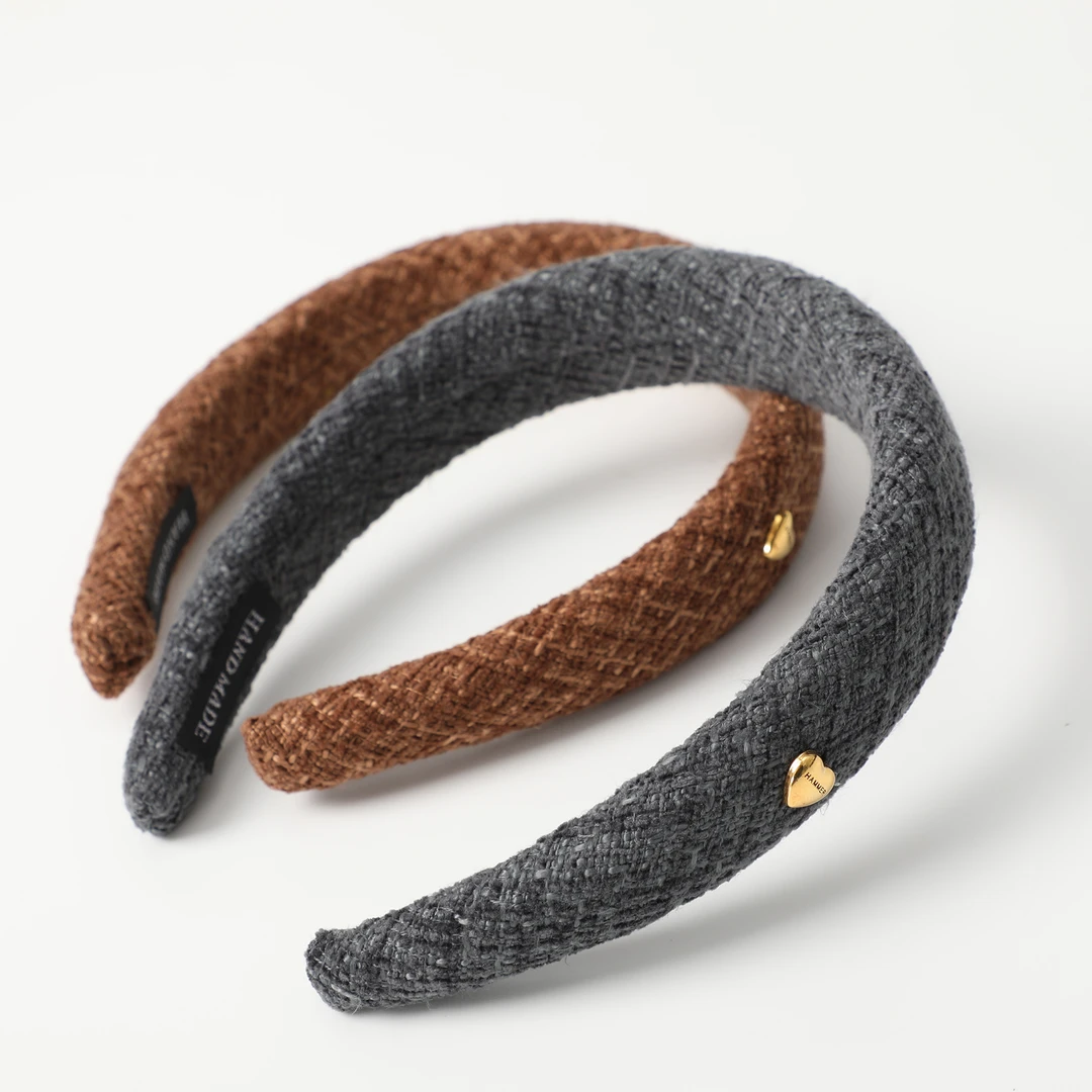 谢不肉优选【发箍】百搭气质时尚简约复古慵懒风宽边爱心发箍5350