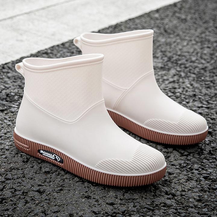 时尚雨鞋女士夏外穿耐磨防滑防水鞋短筒学生韩版雨靴厨房工作胶鞋
