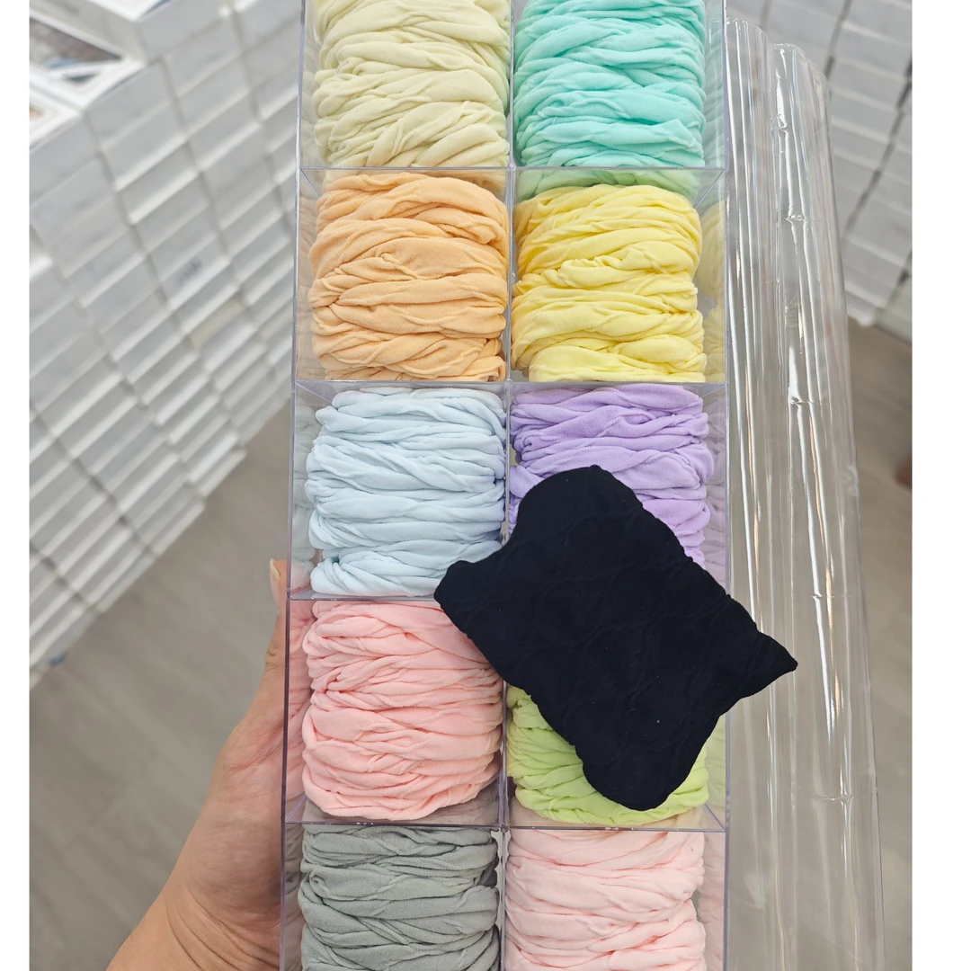 亿贝莱特宽菱形格盒装结婚高弹力韩版不伤发百搭皮筋ins发圈乖乖