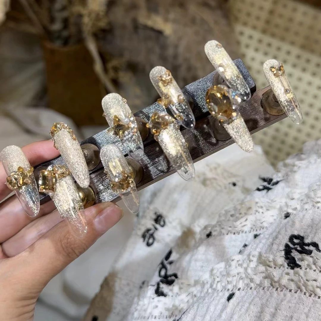 《金桂乌龙》JIUJIU系列纯手工穿戴甲可拆卸美甲贴片