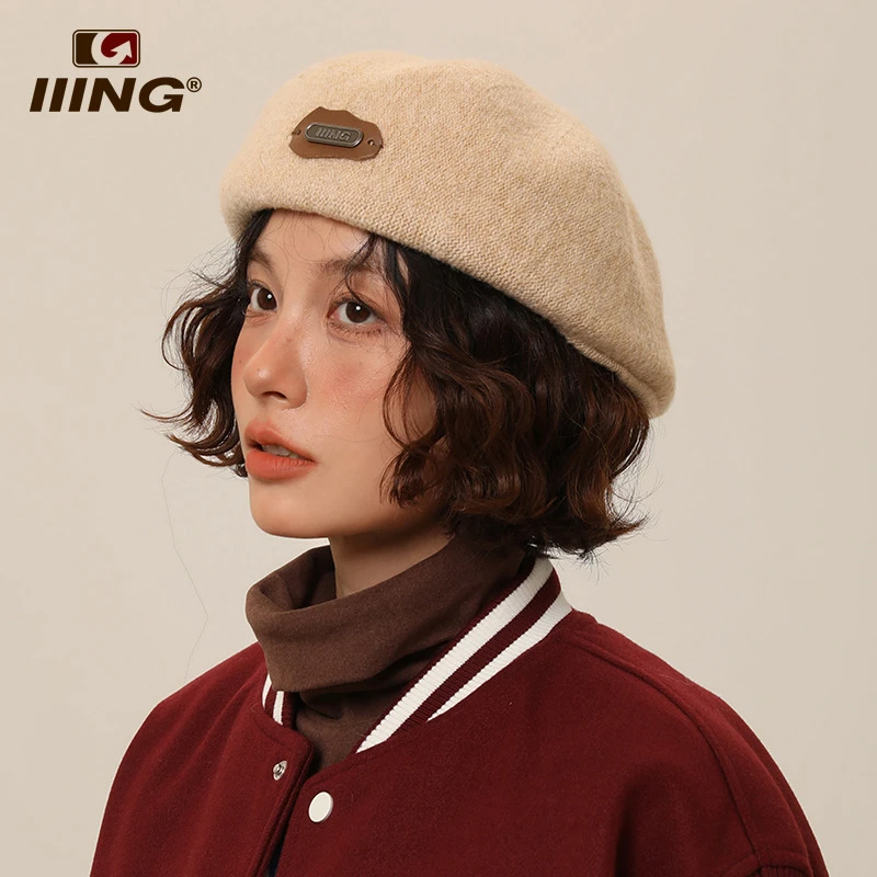 复古前进帽女2025新款画家帽贝雷帽秋冬款显脸小反戴鸭舌报童帽子