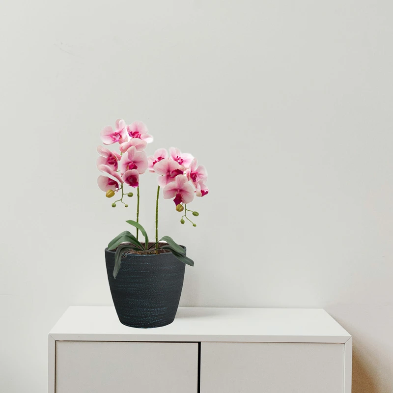 园艺花卉绿植小花盆仿石简约高品质兰花花盆欧式树脂小加仑花盆