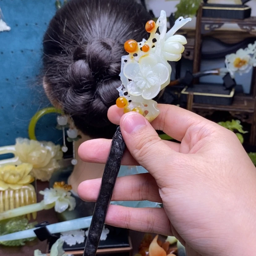【闪购商品】岫玉发簪发簪未镶嵌非***者