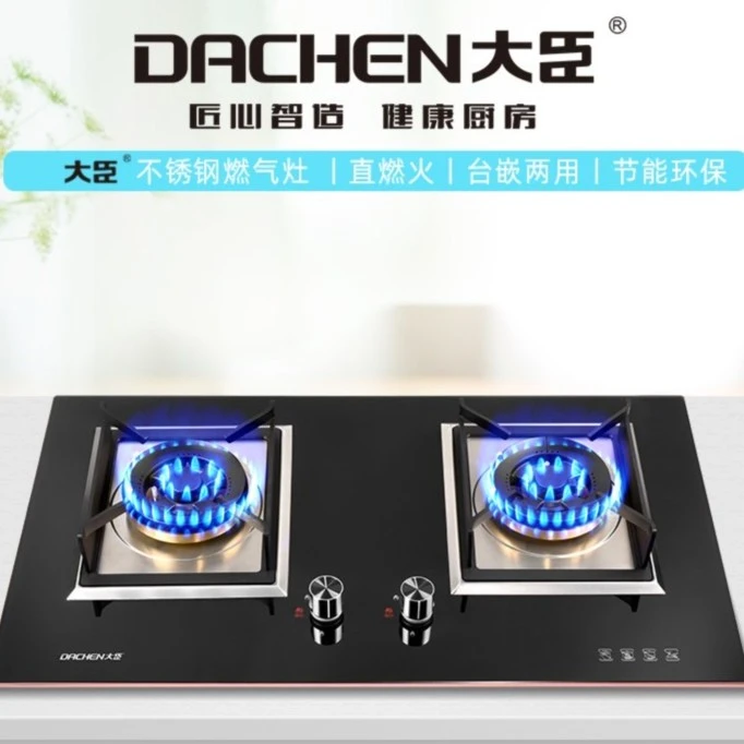 大臣燃气灶DC168台嵌式大火力稳当底盘双烟灶