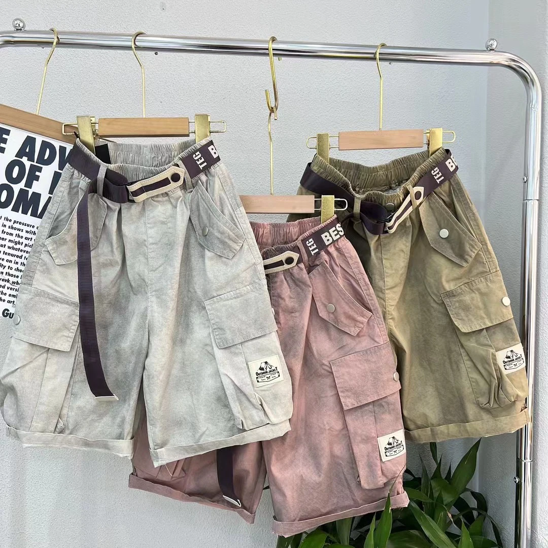 {短裤现货}男女亲子夏季2025新款韩版中大童5分短裤速干休闲裤朝