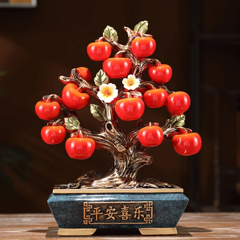 创意平安喜乐树桌面摆件客厅玄关电视酒柜装饰品摆设乔迁开业送人