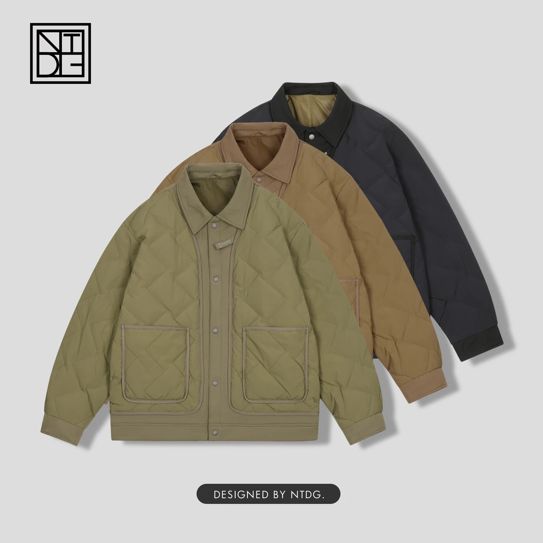 冬季高端设计师假两件解构男宽松廓形90白鸭绒外套VVD8810