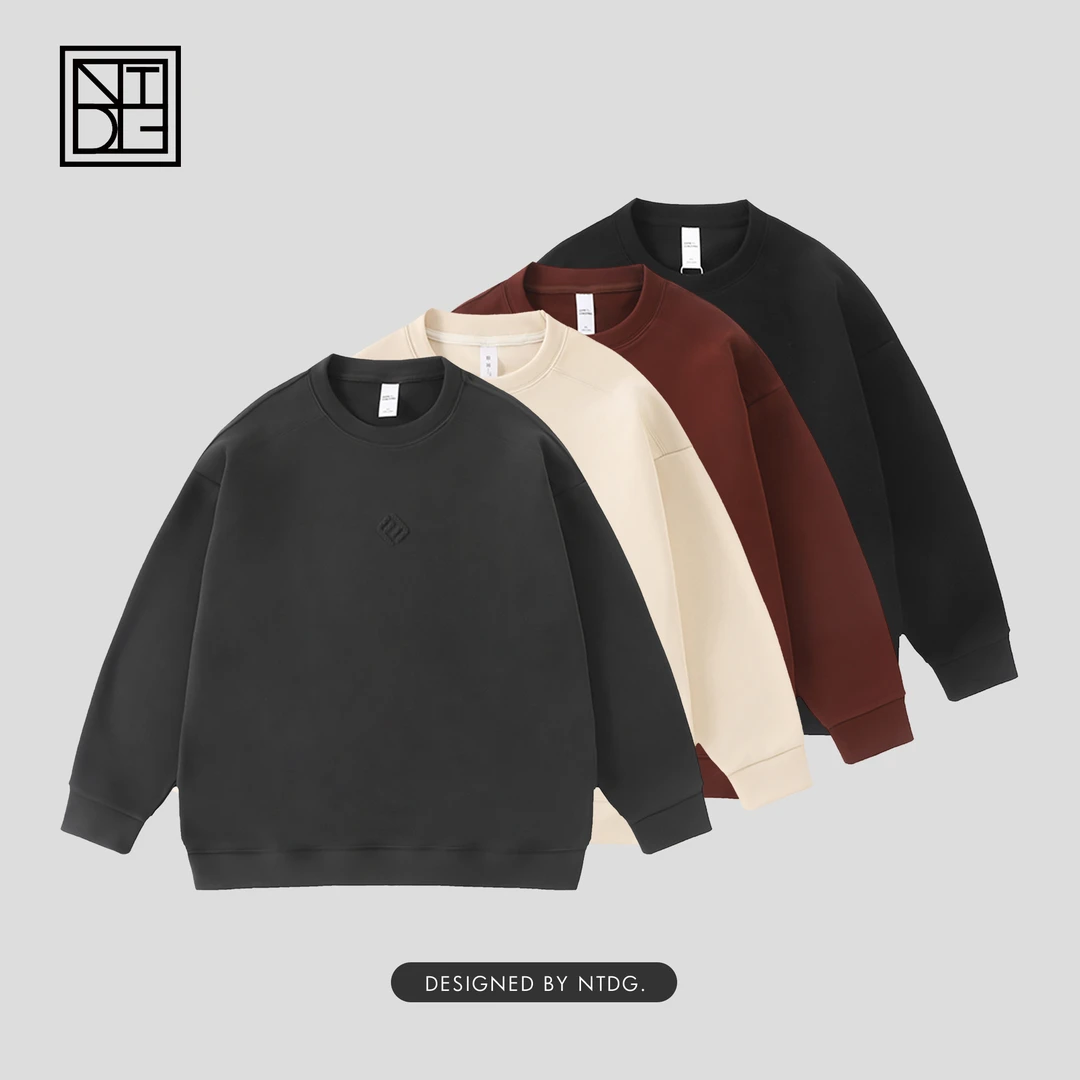 秋冬云朵绒钢印圆领百搭休闲保暖打底卫衣99373