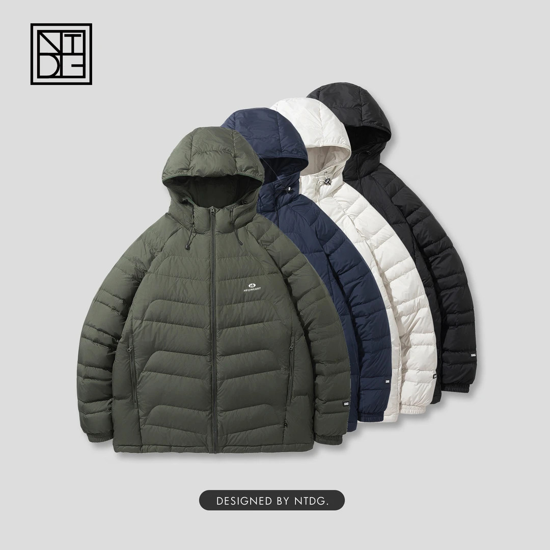 F8新款冬季高端定制鸭绒休闲轻薄连帽羽绒服外套DC8861