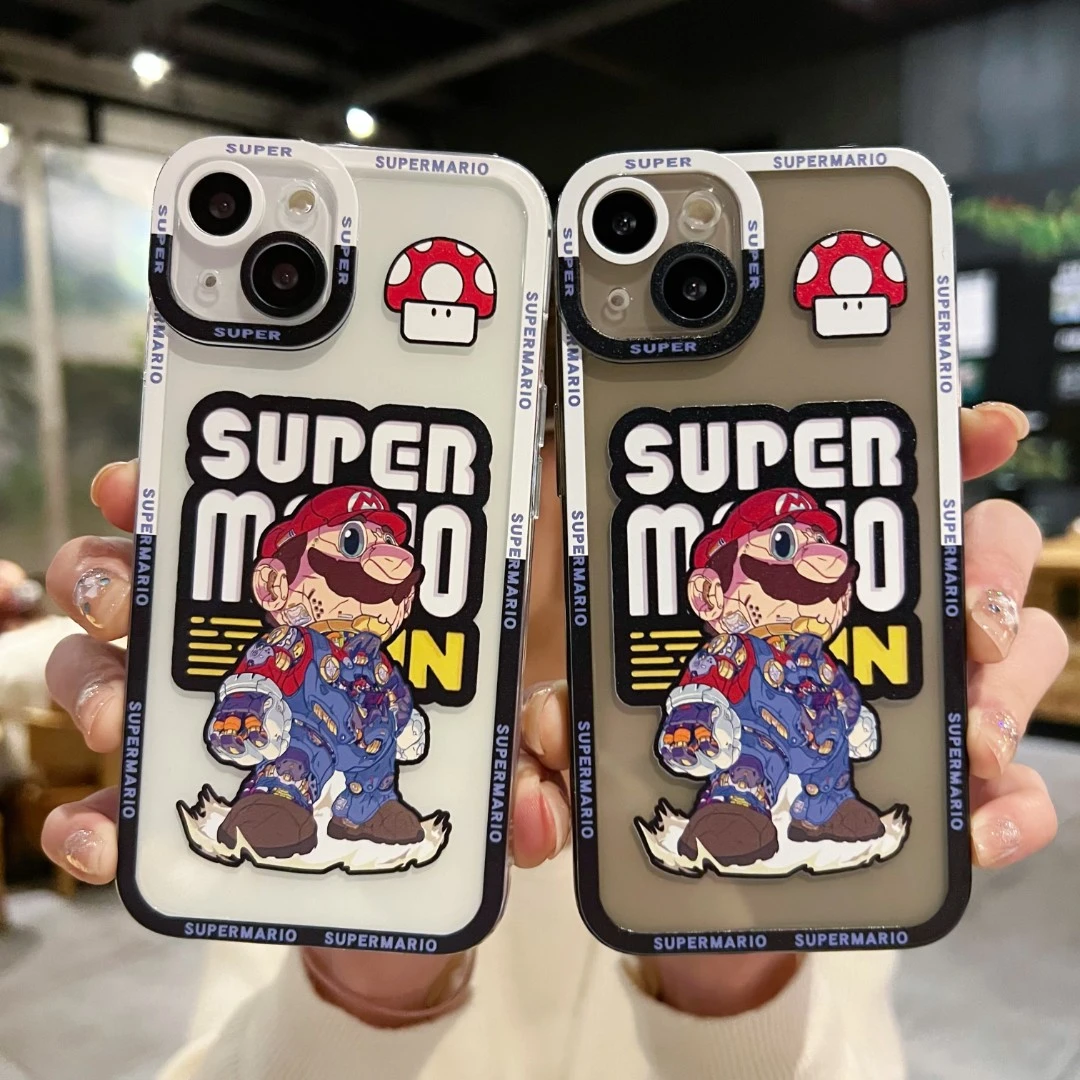 苹果14华为oppo小米vivo网红潮牌全包直边马里奥手机壳防摔保护套