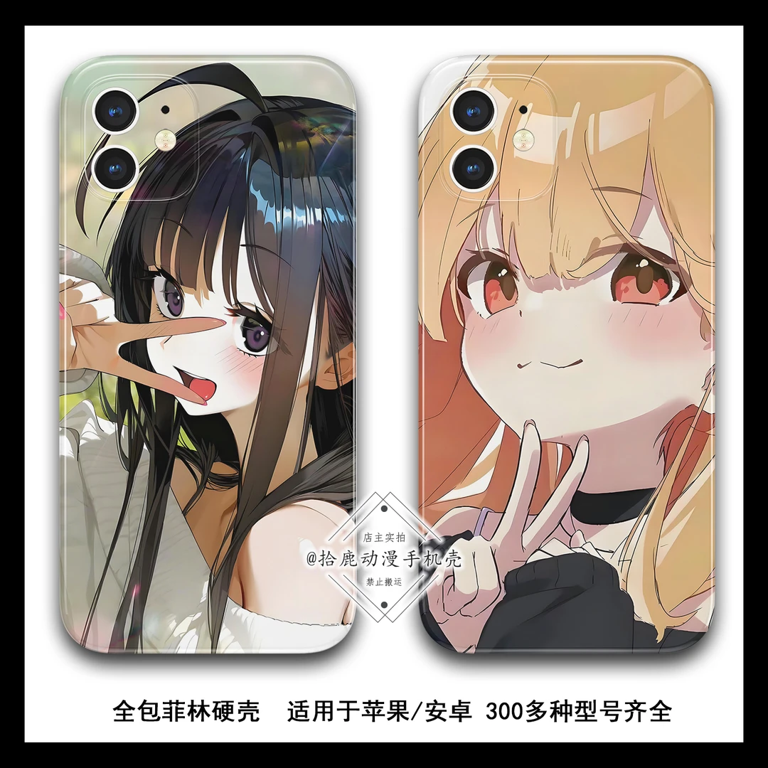 适用苹果华为oppo小米vivo一加安卓动漫菲林壳可爱少女硬壳手机壳