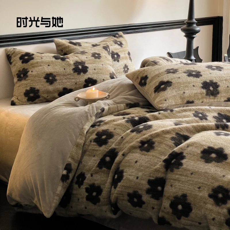 新品|多莉羊绒四件套热氧绒床单款床笠款单人三件套