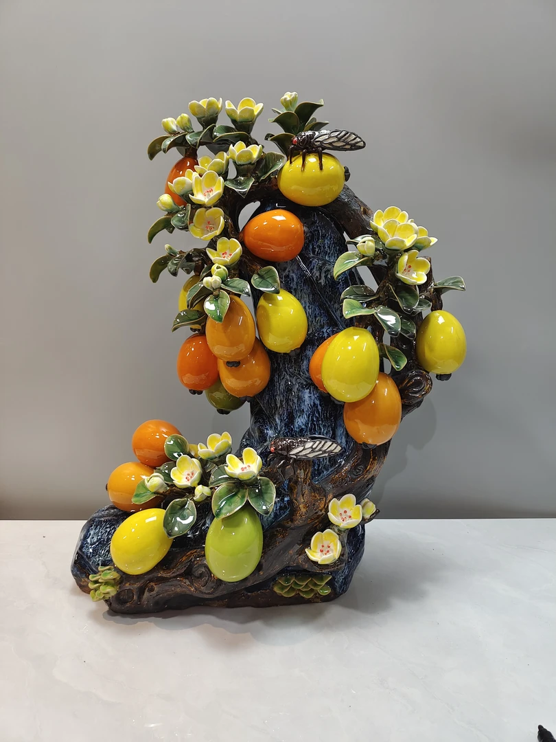 枇杷【金玉满堂】石湾陶瓷精品摆件41*21*51