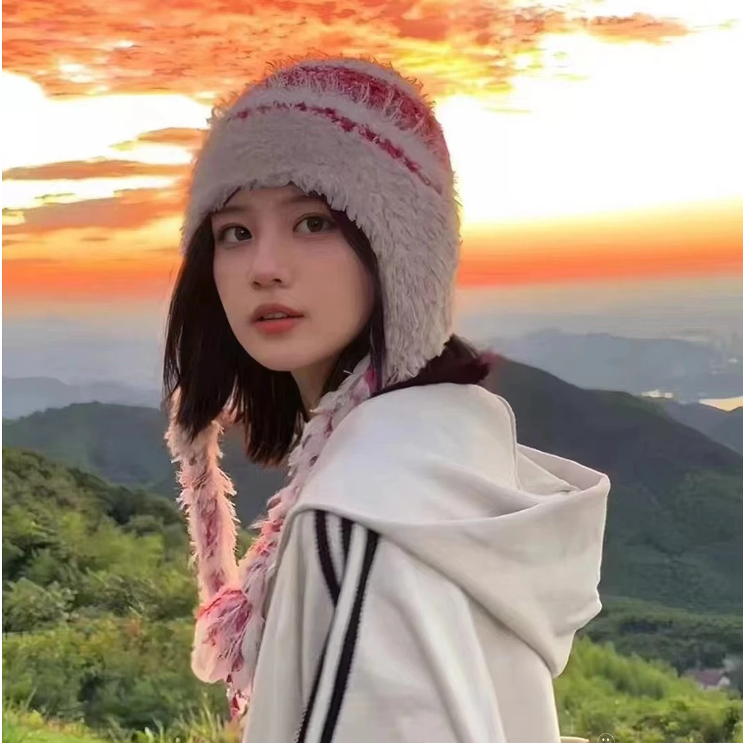 【沫沫妈】2024冬款保暖潮流时尚百搭毛线帽子24D668