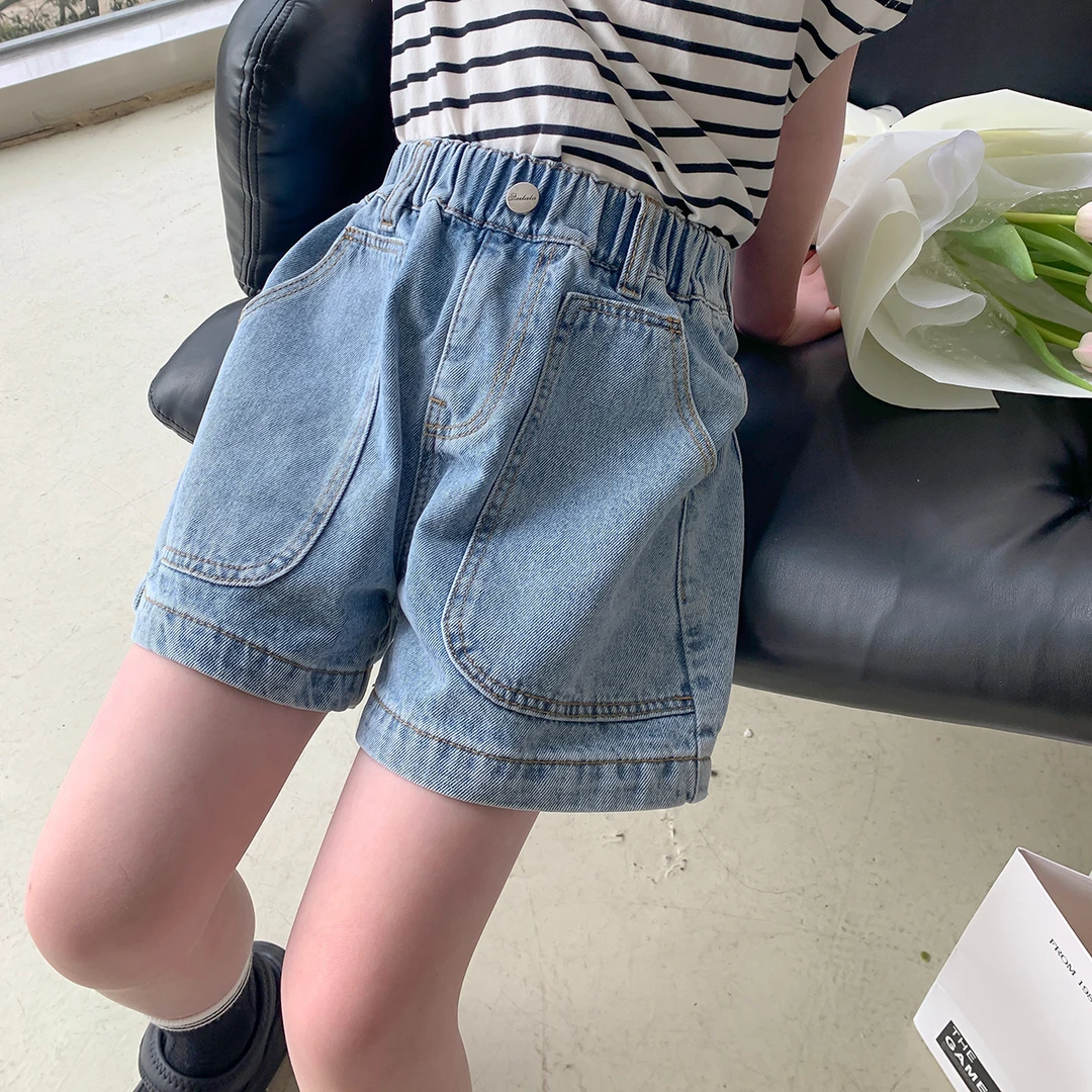 【沫沫妈】女童牛仔短裤儿童2023夏季新款休闲短裤宝宝23XP0109