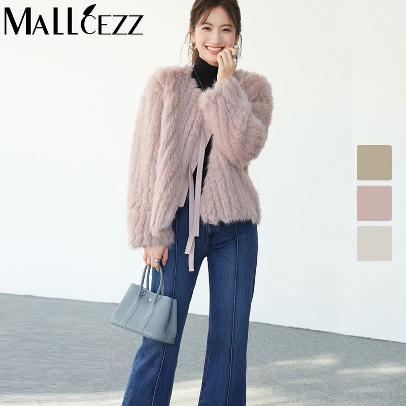 mallcezz/麦呈❀名媛风拼接系带圆领外套