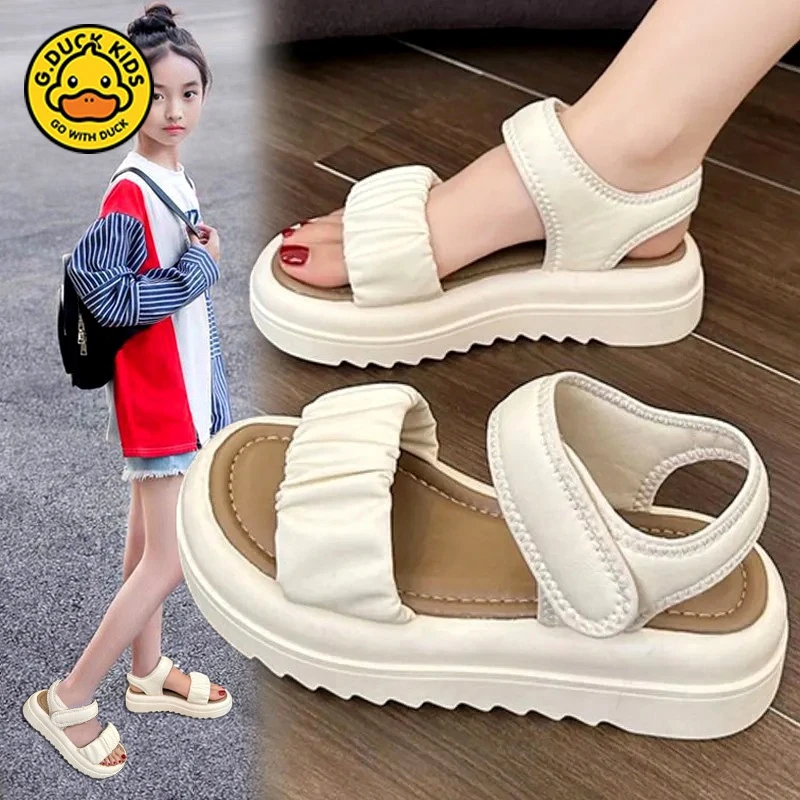 G.DUCK小黄鸭小孩子女童凉鞋夏款2024网红新款儿童时尚沙滩鞋女孩